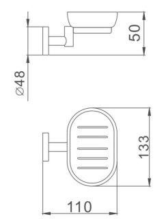 Мыльница Haiba HB1702 хром